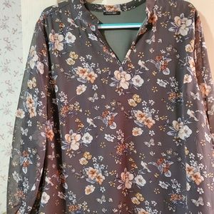 Paper Moon Sheer Floral Blouse